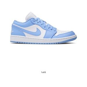 Wmns Air Jordan 1 Low 'UNC' 
Nike Women's Sneakers - Blue and White